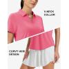 image:imageMAGCOMSEN Womens Polo Shirts Short Sleeve Golf Tops Quick Dry UPF 50 V Neck Collared Tennis Athletic T ShirtsRosered