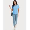 image:imageMAGCOMSEN Womens Polo Shirts Short Sleeve Golf Tops Quick Dry UPF 50 V Neck Collared Tennis Athletic T ShirtsSkyblue