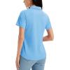 image:imageMAGCOMSEN Womens Polo Shirts Short Sleeve Golf Tops Quick Dry UPF 50 V Neck Collared Tennis Athletic T ShirtsSkyblue