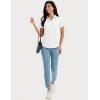 image:imageMAGCOMSEN Womens Polo Shirts Short Sleeve Golf Tops Quick Dry UPF 50 V Neck Collared Tennis Athletic T ShirtsWhite