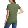 image:imageMAGCOMSEN Womens Polo Shirts Short Sleeve Quick Dry Golf TShirts Collared Golf Tops for Work Casual 4 ButtonsArmy Green