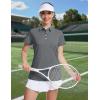 image:imageMAGCOMSEN Womens Polo Shirts Short Sleeve Quick Dry Golf TShirts Collared Golf Tops for Work Casual 4 ButtonsDark Grey