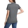image:imageMAGCOMSEN Womens Polo Shirts Short Sleeve Quick Dry Golf TShirts Collared Golf Tops for Work Casual 4 ButtonsDark Grey