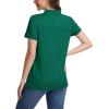 image:imageMAGCOMSEN Womens Polo Shirts Short Sleeve Quick Dry Golf TShirts Collared Golf Tops for Work Casual 4 ButtonsEmerald Green