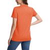 image:imageMAGCOMSEN Womens Polo Shirts Short Sleeve Quick Dry Golf TShirts Collared Golf Tops for Work Casual 4 ButtonsOrange