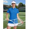 image:imageMAGCOMSEN Womens Polo Shirts Short Sleeve Quick Dry Golf TShirts Collared Golf Tops for Work Casual 4 ButtonsSea Blue