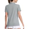 image:imageMAGCOMSEN Womens Polo Shirts Short Sleeve Quick Dry Golf TShirts Collared Golf Tops for Work Casual 4 ButtonsSilver