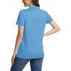 image:imageMAGCOMSEN Womens Polo Shirts Short Sleeve Quick Dry Golf TShirts Collared Golf Tops for Work Casual 4 ButtonsSky Blue