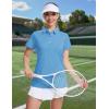 image:imageMAGCOMSEN Womens Polo Shirts Short Sleeve Quick Dry Golf TShirts Collared Golf Tops for Work Casual 4 ButtonsSky Blue