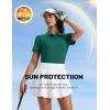 image:imageMAGCOMSEN Womens Polo Shirts Short Sleeve UPF 50 Golf Collared Shirt for Work Quick Dry Tennis Top Moisture WickEmerald Green