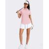 image:imageMAGCOMSEN Womens Polo Shirts Short Sleeve UPF 50 Golf Collared Shirt for Work Quick Dry Tennis Top Moisture WickLight Pink