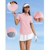 image:imageMAGCOMSEN Womens Polo Shirts Short Sleeve UPF 50 Golf Collared Shirt for Work Quick Dry Tennis Top Moisture WickLight Pink