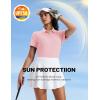 image:imageMAGCOMSEN Womens Polo Shirts Short Sleeve UPF 50 Golf Collared Shirt for Work Quick Dry Tennis Top Moisture WickLight Pink