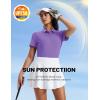 image:imageMAGCOMSEN Womens Polo Shirts Short Sleeve UPF 50 Golf Collared Shirt for Work Quick Dry Tennis Top Moisture WickLight Purple