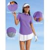 image:imageMAGCOMSEN Womens Polo Shirts Short Sleeve UPF 50 Golf Collared Shirt for Work Quick Dry Tennis Top Moisture WickLight Purple