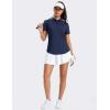 image:imageMAGCOMSEN Womens Polo Shirts Short Sleeve UPF 50 Golf Collared Shirt for Work Quick Dry Tennis Top Moisture WickNavy
