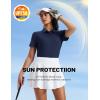 image:imageMAGCOMSEN Womens Polo Shirts Short Sleeve UPF 50 Golf Collared Shirt for Work Quick Dry Tennis Top Moisture WickNavy