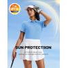 image:imageMAGCOMSEN Womens Polo Shirts Short Sleeve UPF 50 Golf Collared Shirt for Work Quick Dry Tennis Top Moisture WickSky Blue