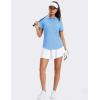image:imageMAGCOMSEN Womens Polo Shirts Short Sleeve UPF 50 Golf Collared Shirt for Work Quick Dry Tennis Top Moisture WickSky Blue