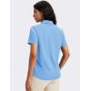 image:imageMAGCOMSEN Womens Polo Shirts Short Sleeve UPF 50 Golf Collared Shirt for Work Quick Dry Tennis Top Moisture WickSky Blue