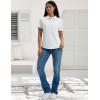 image:imageMAGCOMSEN Womens Polo Shirts Short Sleeve UPF 50 Golf Collared Shirt for Work Quick Dry Tennis Top Moisture WickWhite