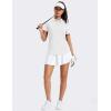 image:imageMAGCOMSEN Womens Polo Shirts Short Sleeve UPF 50 Golf Collared Shirt for Work Quick Dry Tennis Top Moisture WickWhite