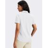 image:imageMAGCOMSEN Womens Polo Shirts Short Sleeve UPF 50 Golf Collared Shirt for Work Quick Dry Tennis Top Moisture WickWhite