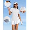 image:imageMAGCOMSEN Womens Polo Shirts Short Sleeve UPF 50 Golf Collared Shirt for Work Quick Dry Tennis Top Moisture WickWhite
