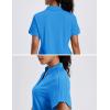 image:imageMAGCOMSEN Womens Polo Shirts Short Sleeve UPF 50 Sun Protection Golf Shirt V Neck Collared Tops Dry FitAzure