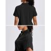 image:imageMAGCOMSEN Womens Polo Shirts Short Sleeve UPF 50 Sun Protection Golf Shirt V Neck Collared Tops Dry FitBlack