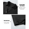 image:imageMAGCOMSEN Womens Polo Shirts Short Sleeve UPF 50 Sun Protection Golf Shirt V Neck Collared Tops Dry FitBlack