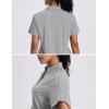 image:imageMAGCOMSEN Womens Polo Shirts Short Sleeve UPF 50 Sun Protection Golf Shirt V Neck Collared Tops Dry FitLight Grey