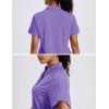 image:imageMAGCOMSEN Womens Polo Shirts Short Sleeve UPF 50 Sun Protection Golf Shirt V Neck Collared Tops Dry FitLight Purple