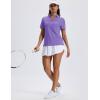 image:imageMAGCOMSEN Womens Polo Shirts Short Sleeve UPF 50 Sun Protection Golf Shirt V Neck Collared Tops Dry FitLight Purple