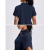 image:imageMAGCOMSEN Womens Polo Shirts Short Sleeve UPF 50 Sun Protection Golf Shirt V Neck Collared Tops Dry FitNavy