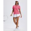 image:imageMAGCOMSEN Womens Polo Shirts Short Sleeve UPF 50 Sun Protection Golf Shirt V Neck Collared Tops Dry FitRose Red