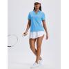 image:imageMAGCOMSEN Womens Polo Shirts Short Sleeve UPF 50 Sun Protection Golf Shirt V Neck Collared Tops Dry FitSky Blue