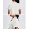 image:imageMAGCOMSEN Womens Polo Shirts Short Sleeve UPF 50 Sun Protection Golf Shirt V Neck Collared Tops Dry FitWhite