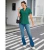 image:imageMAGCOMSEN Womens Polo Shirts Short Sleeve V Neck Collared Golf Shirts UPF 50 Quick Dry Work Casual Summer TopsEmeraldgreen