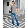 image:imageMAGCOMSEN Womens Polo Shirts Short Sleeve V Neck Collared Golf Shirts UPF 50 Quick Dry Work Casual Summer TopsLightgrey
