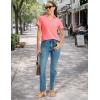 image:imageMAGCOMSEN Womens Polo Shirts Short Sleeve V Neck Collared Golf Shirts UPF 50 Quick Dry Work Casual Summer TopsPink