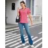 image:imageMAGCOMSEN Womens Polo Shirts Short Sleeve V Neck Collared Golf Shirts UPF 50 Quick Dry Work Casual Summer TopsRosered