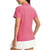 image:imageMAGCOMSEN Womens Polo Shirts Short Sleeve V Neck Collared Golf Shirts UPF 50 Quick Dry Work Casual Summer TopsRosered