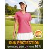 image:imageMAGCOMSEN Womens Polo Shirts Short Sleeve V Neck Collared Golf Shirts UPF 50 Quick Dry Work Casual Summer TopsRosered