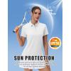 image:imageMAGCOMSEN Womens Polos Golf Shirts Short Sleeve UPF 50 Collared Shirt Quick Dry Tennis Work Athletic Tops01white