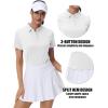 image:imageMAGCOMSEN Womens Polos Golf Shirts Short Sleeve UPF 50 Collared Shirt Quick Dry Tennis Work Athletic Tops01white