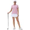 image:imageMAGCOMSEN Womens Polos Golf Shirts Short Sleeve UPF 50 Collared Shirt Quick Dry Tennis Work Athletic Tops02light Pink
