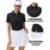 image:imageMAGCOMSEN Womens Polos Golf Shirts Short Sleeve UPF 50 Collared Shirt Quick Dry Tennis Work Athletic Tops03black