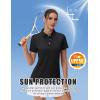 image:imageMAGCOMSEN Womens Polos Golf Shirts Short Sleeve UPF 50 Collared Shirt Quick Dry Tennis Work Athletic Tops03black