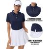 image:imageMAGCOMSEN Womens Polos Golf Shirts Short Sleeve UPF 50 Collared Shirt Quick Dry Tennis Work Athletic Tops04navy Blue